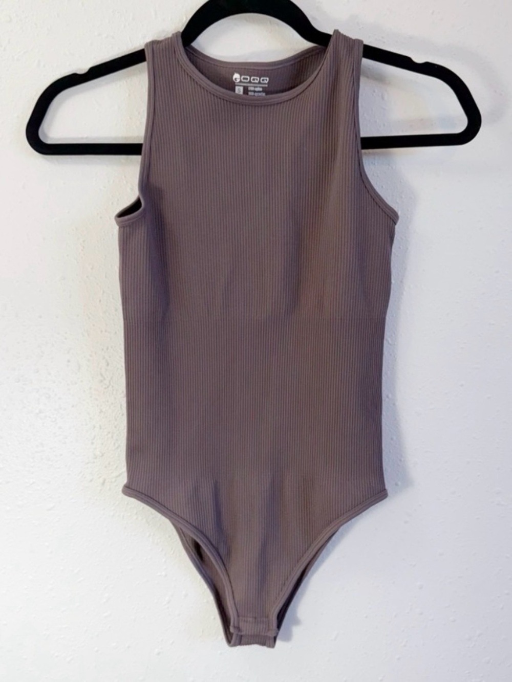 OQQ Sleeveless Halter Neck Bodysuit - Taupe/Coffee